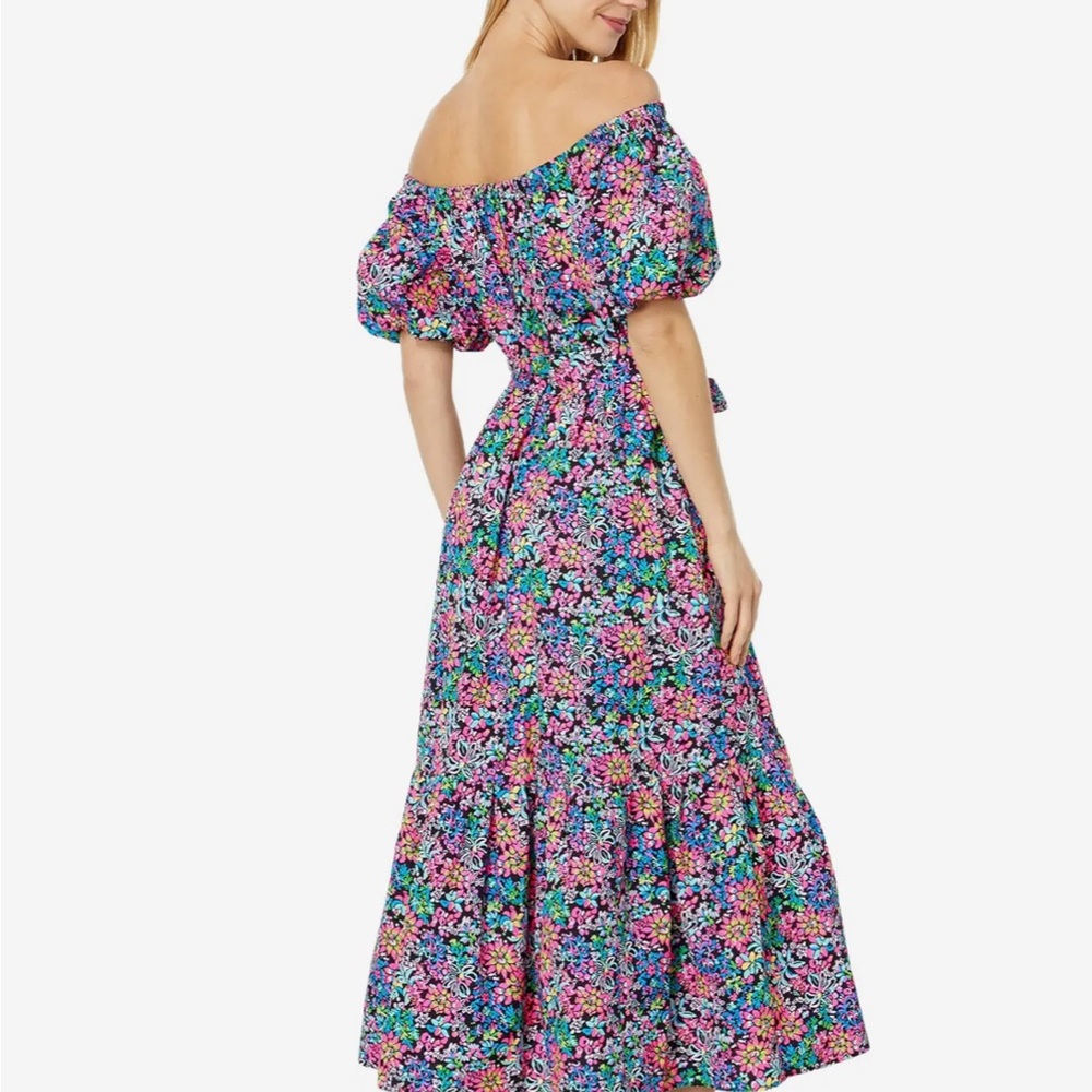 NWT Lilly Pulitzer Floral Off-Shoulder Maxi Dress